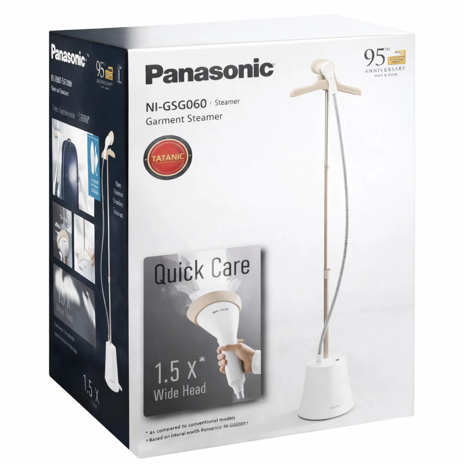 مكواة بخار عمودية باناسونيك (Panasonic Garment Steamer) موديل NI-GSE060 وقوة 1800 واط