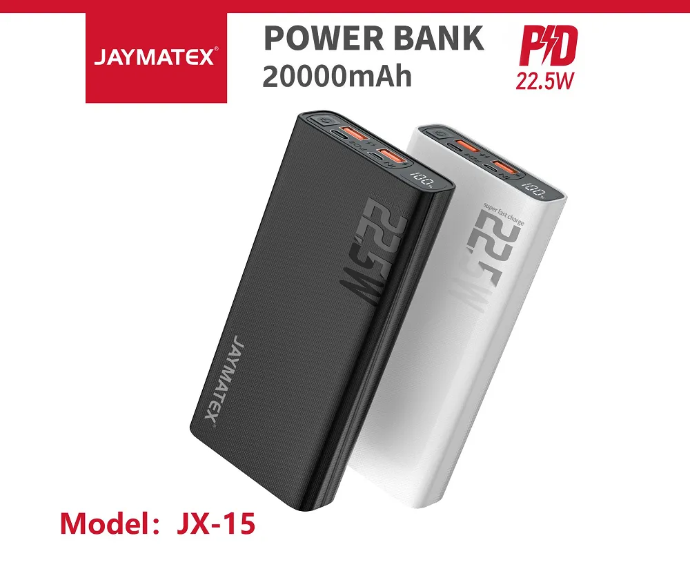 بوربنك موبايل Jaymatex JX-15 20000mAh Power Bank