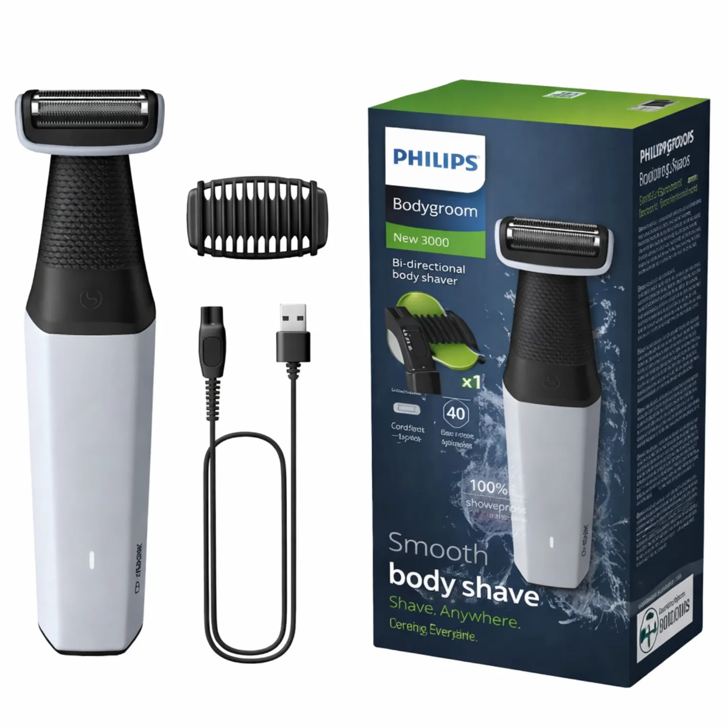 ماكينة حلاقة الجسم من فيليبس (Philips Bodygroomer Series 3000) موديل BG3007