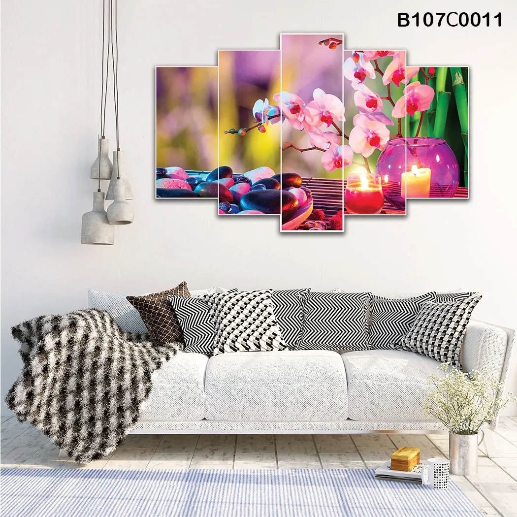 لوحة حائط خماسية  لمسة طبيعية مريحة للأعصاب