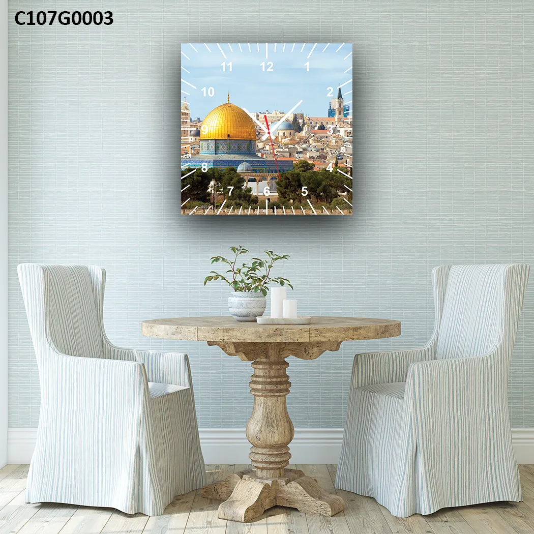 ساعة قبة الصخرة بانوراما القدس