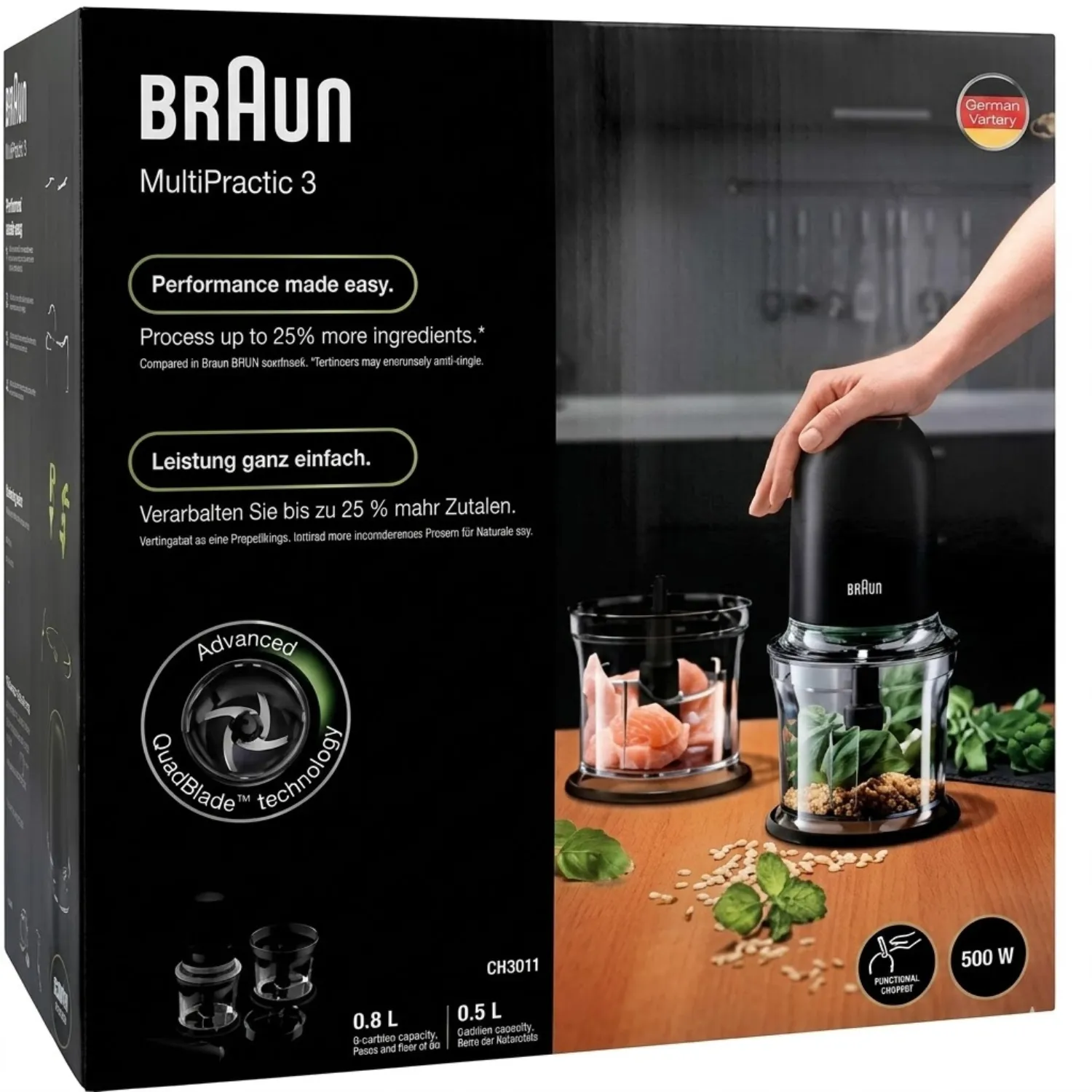 فرامة ومحضرة طعام براون (Braun MultiPress) موديل CH3012 بقدرة 500 واط