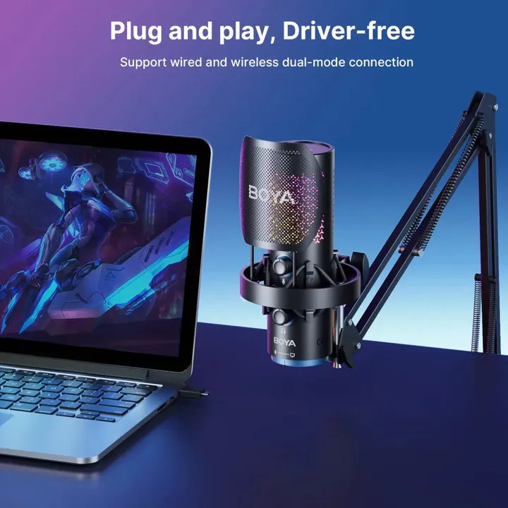 ميكروفون بث مباشر BOYA K5 USB Condenser RGB Microphone