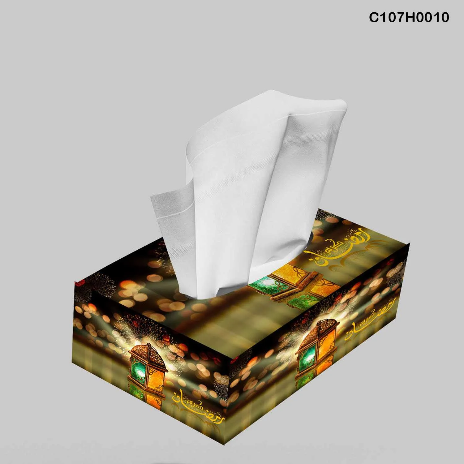 علبة محارم طباعة ديجيتال فوانيس رمضان متوهجة