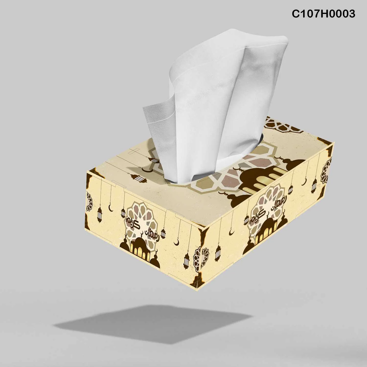 علبة محارم طباعة ديجيتال فوانيس رمضان بيج