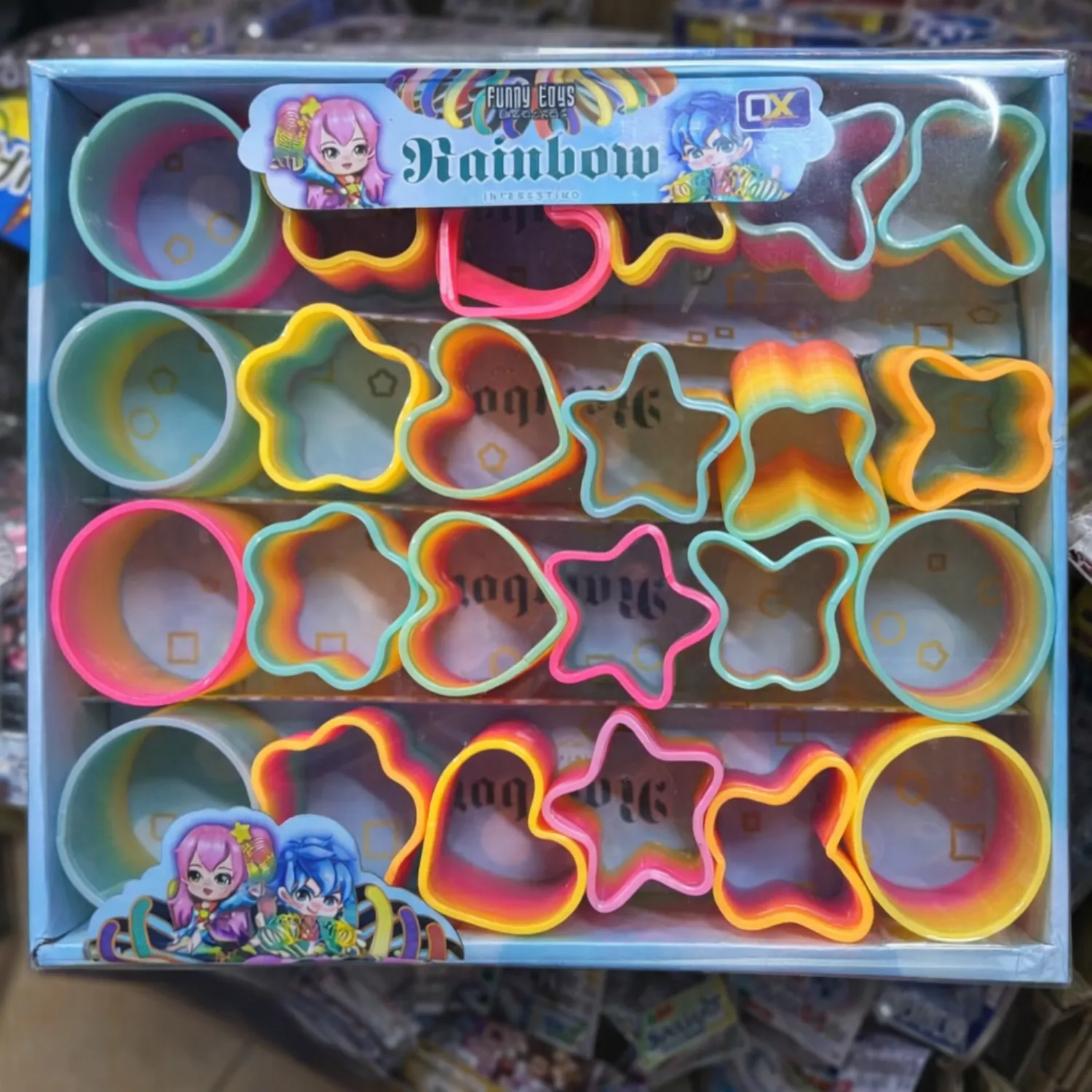 مجموعة نوابض (Rainbow Coil Spring) بأشكال هندسية