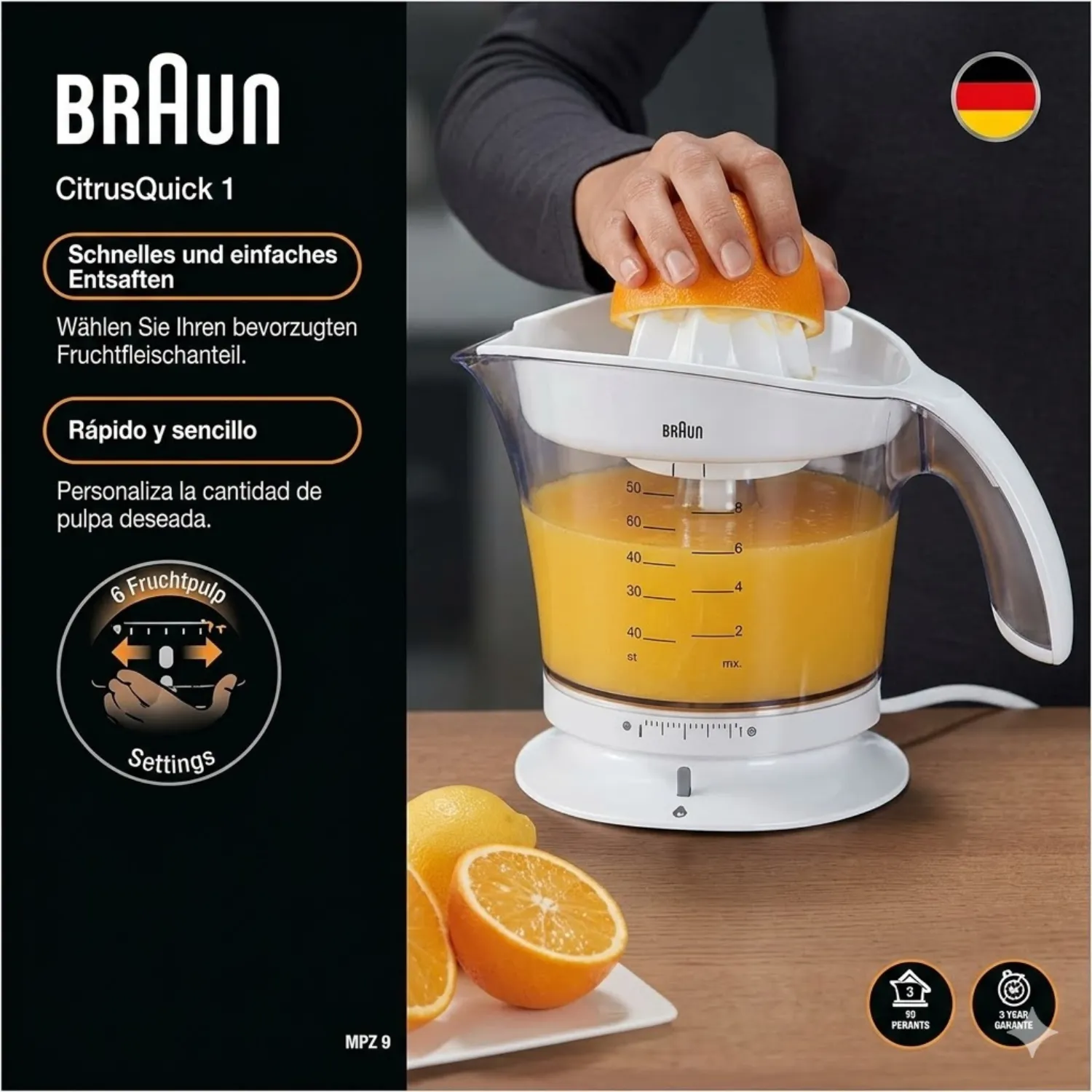 عصارة حمضيات براون سيتراس كويك 1 (Braun CitrusQuick 1) موديل MPZ9