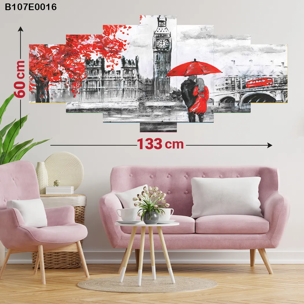 لوحة سباعية رسمة لحبيبين في لندن