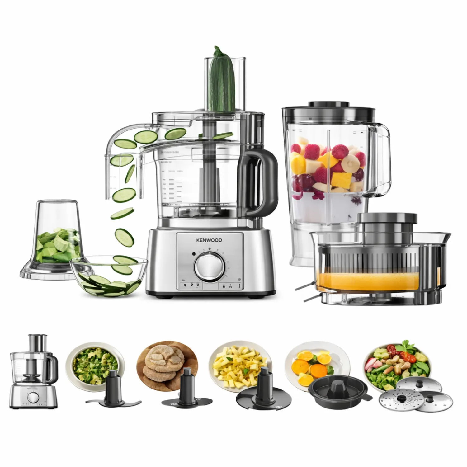 محضرة طعام كينوود مالتي برو إكسبريس (Kenwood MultiPro Express) موديل FDP65.880SI وقوة 1000 واط