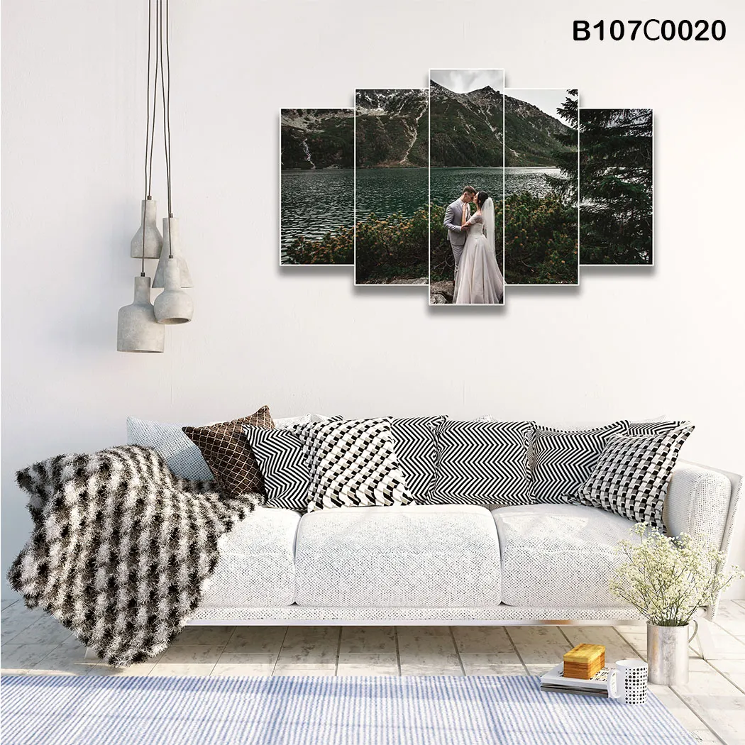 لوحة جدارية خماسية لحظة رومانسية في أحضان الطبيعة